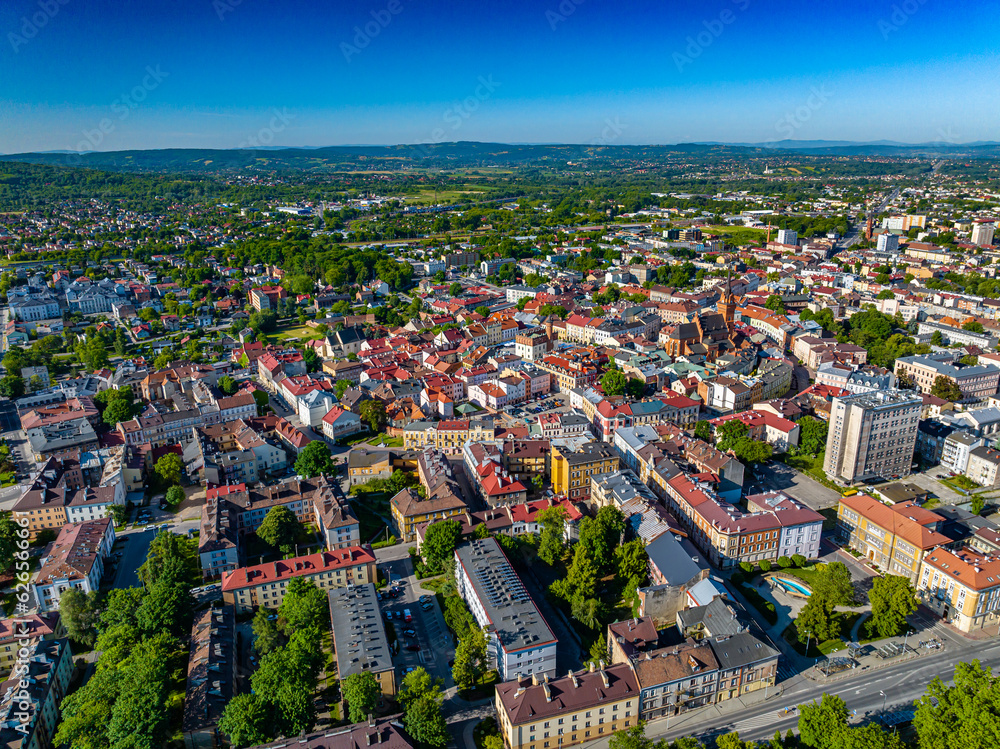 Fototapeta premium Aerial view of Wroclaw city