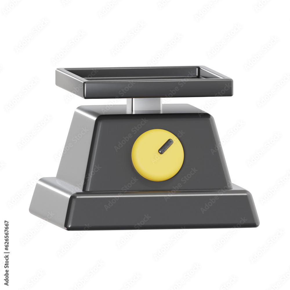 kitchen scale 3d render icon illustration, transparent background, cooking and kitchen kitchen scale 3d render icon illustration, transparent background, cooking and kitchen