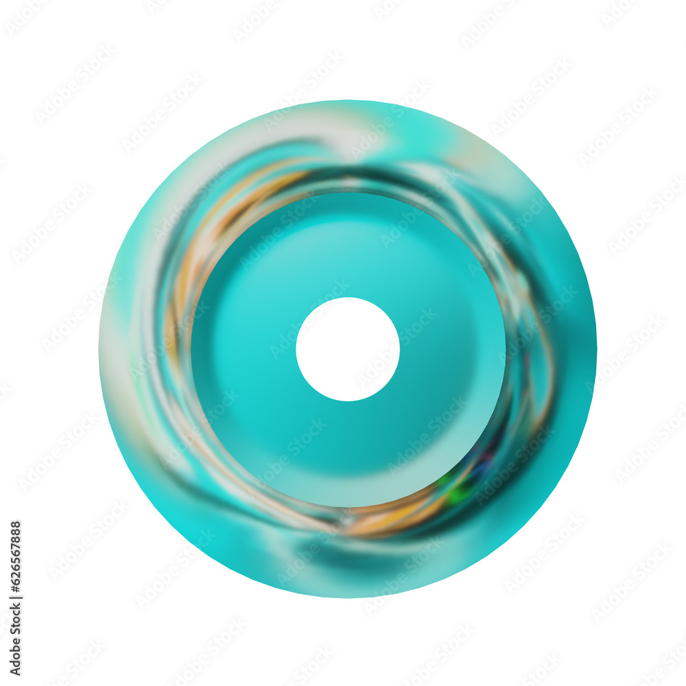 Blue Holographic Abstract Shape. 3D Render. Cut Out. Blue Holographic Abstract Shape. 3D Render. Cut Out.