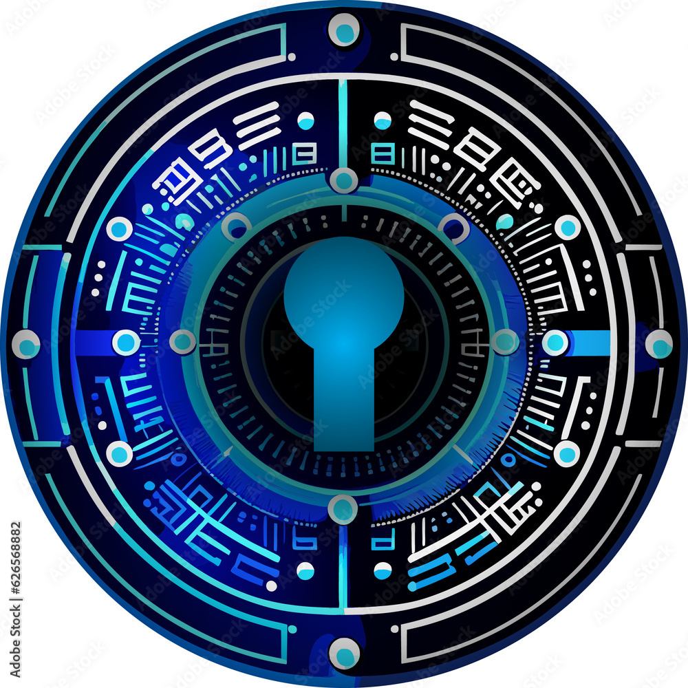 Closed Padlock on digital background, cyber security Closed Padlock on digital background, cyber security