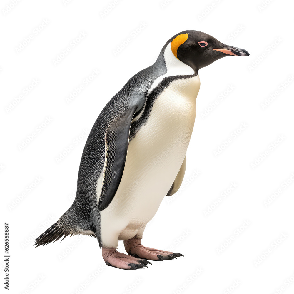 penguin looking isolated on white penguin looking isolated on white