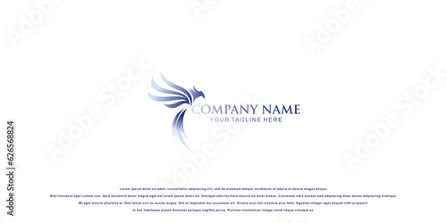 Creative wing logo design with modern style| premium vector