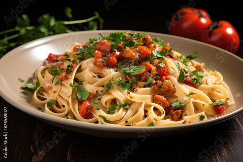 Italian pasta cooked recipe of quatro formaggi