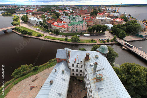 View of Vyborg  old russian town in Karelia