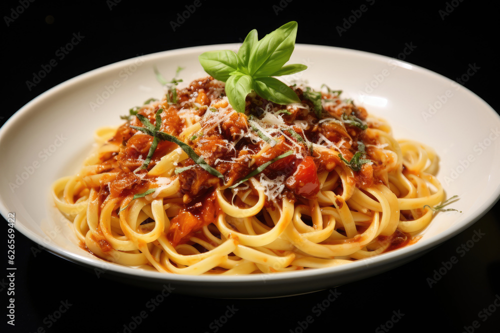 Italian pasta cooked recipe of quatro formaggi