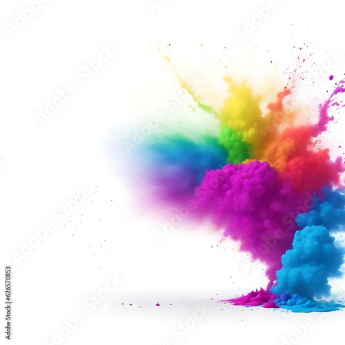 colorful paint splashes, generative ai