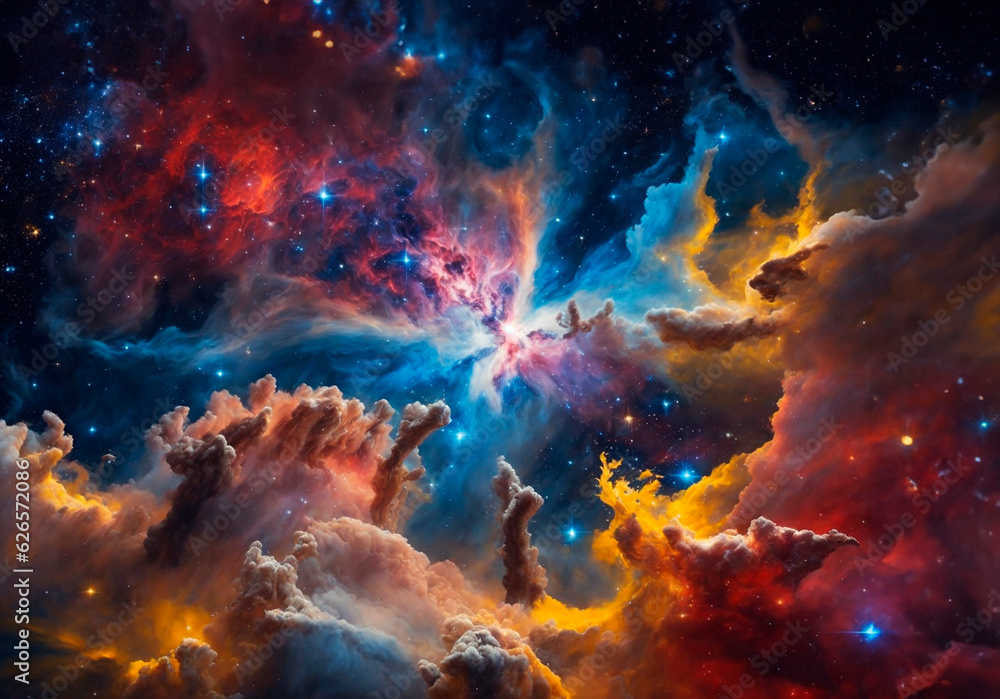 Fototapeta premium Deep, space galaxy background. Astronomical background. Starry sky.
