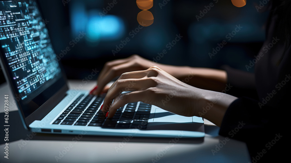 person typing on a laptop person typing on a laptop
