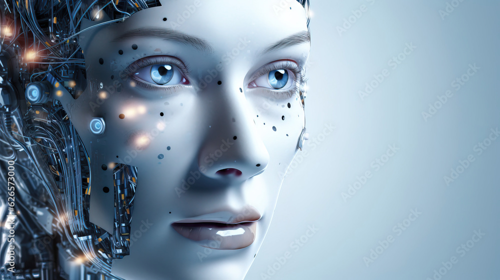 Portrait of a robot woman Portrait of a robot woman