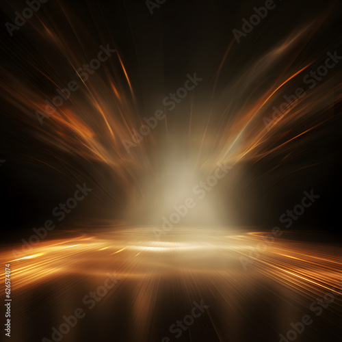 Abstract dynamic black background in gold and pink and silver colour, sci-fic, technology, glitter, light, 