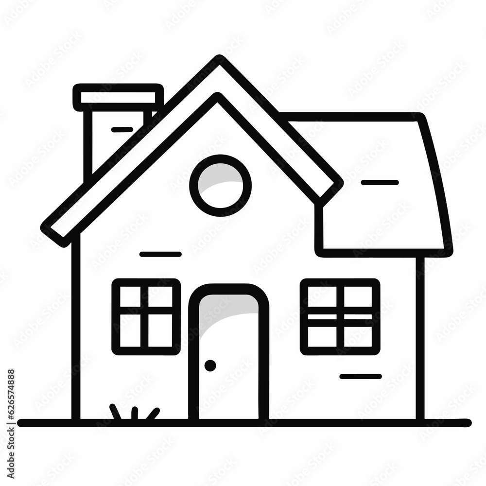 Home, house cartoon, house black and white, line, cute, house Home, house cartoon, house black and white, line, cute, house