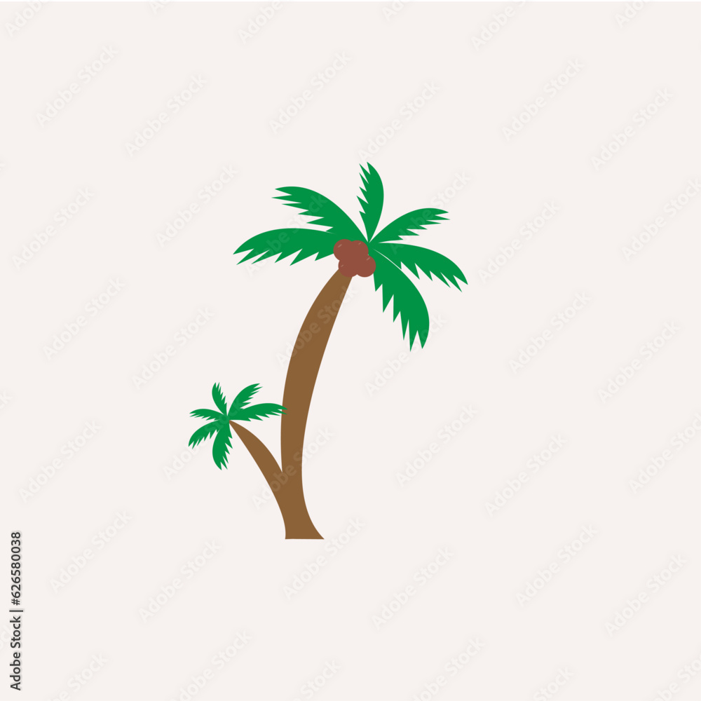 tropical palm tree illustration art design