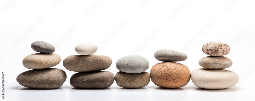 Spa stones on white background. Spa stones on white background.