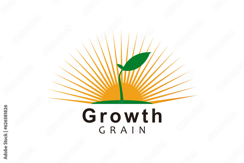 Modern Colorful Growing Seed Flower Plant Garden Farm logo design Modern Colorful Growing Seed Flower Plant Garden Farm logo design