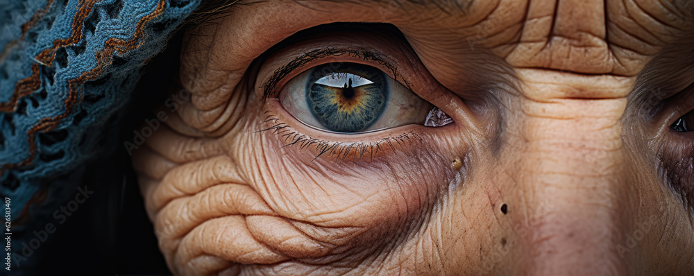 old senior woman wrinkles and eye detail. amazing close up. old senior woman wrinkles and eye detail. amazing close up.
