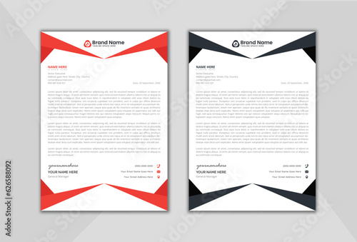 Professional business letterhead design. corporate office. Vector design illustration. Simple & creative modern corporate letterhead template in a4 size