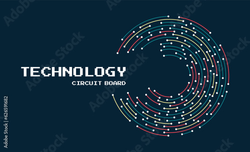 Abstract technology circuit board background