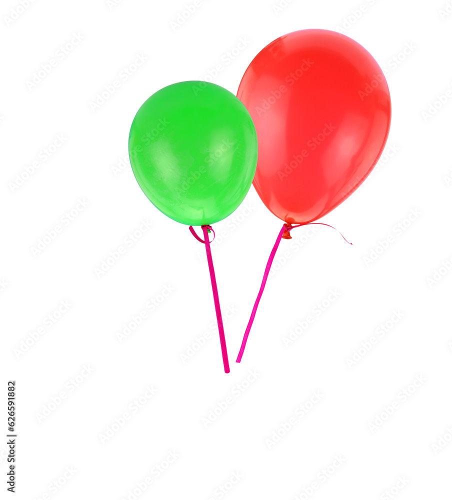Balloons flying isolated on transparent background, PNG. Balloons flying isolated on transparent background, PNG.