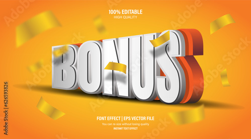 Editable Bonus 3d text effect
