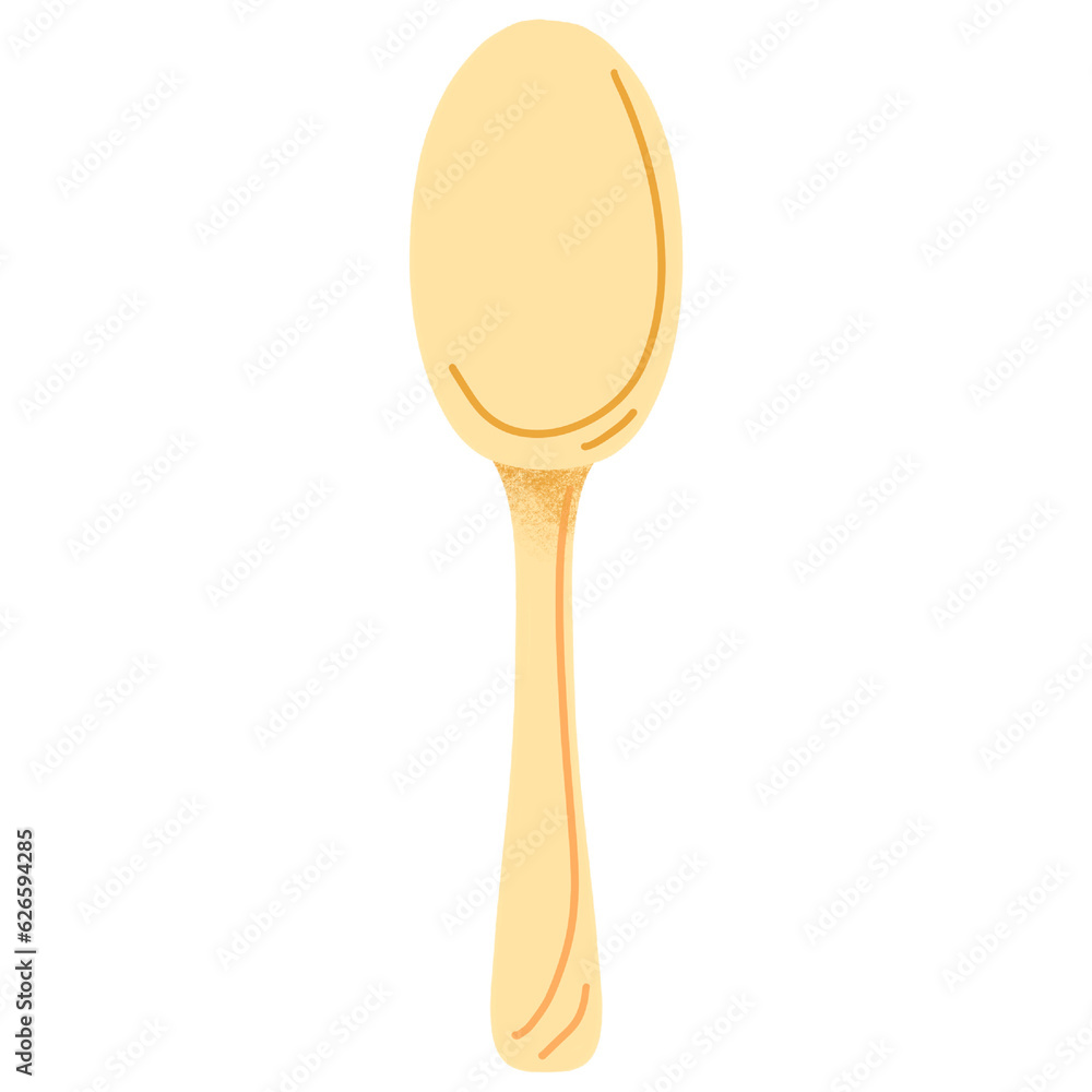 watercolor drawing of wooden spoon isolated on white background watercolor drawing of wooden spoon isolated on white background