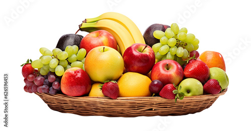 a basket filled with a variety of colorful and fresh fruits