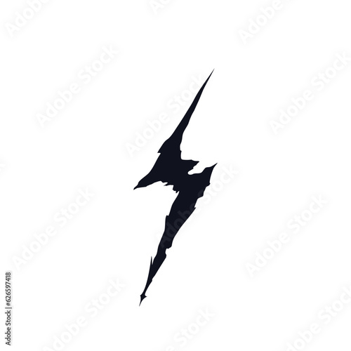 Lightning bolt logo icon sign Hand drawn grunge ink sketch Bad weather symbol emblem Gothic cyber style Modern abstract future tech design Fashion print clothes apparel greeting invitation card ad