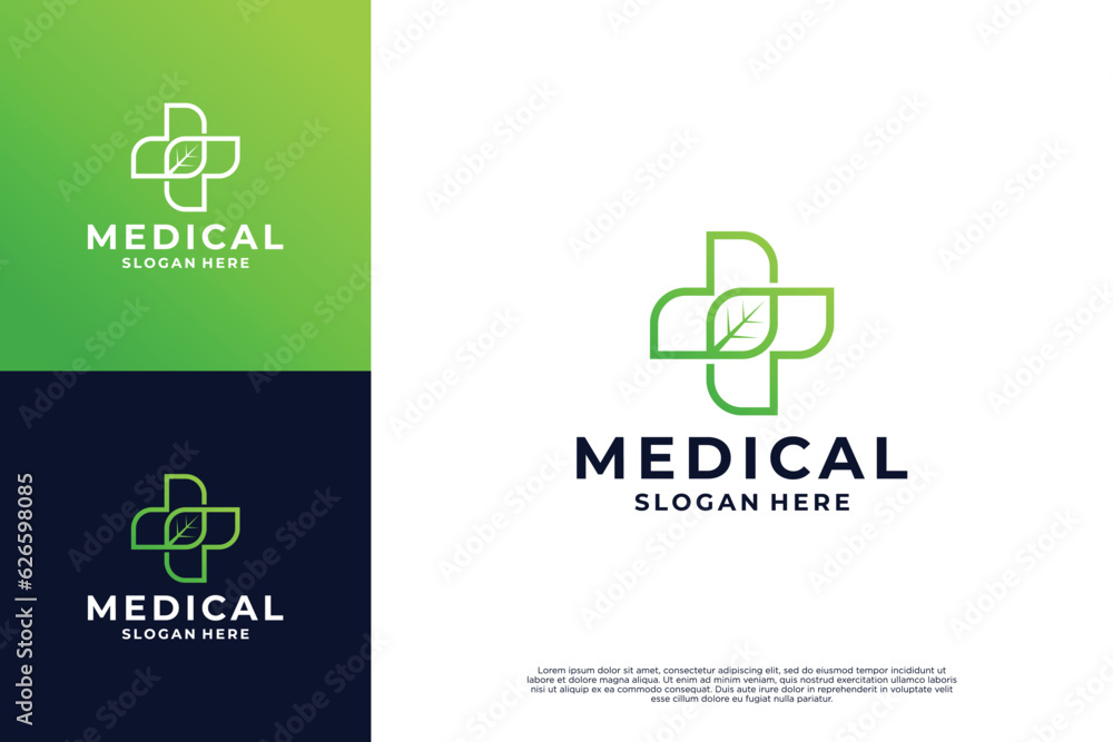 Medicine and Healthcare. Medical and healthcare logo design elements.
