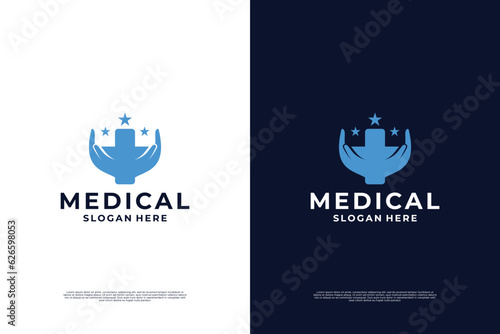 Medicine and Healthcare. Medical and healthcare logo design elements.