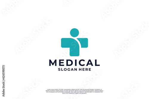 Medical Cross Logo design, Health Logo Design, Healthcare Symbol, Health Clinic Logo.