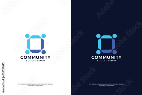 union logo design. teamwork connection symbol. community logo vector.