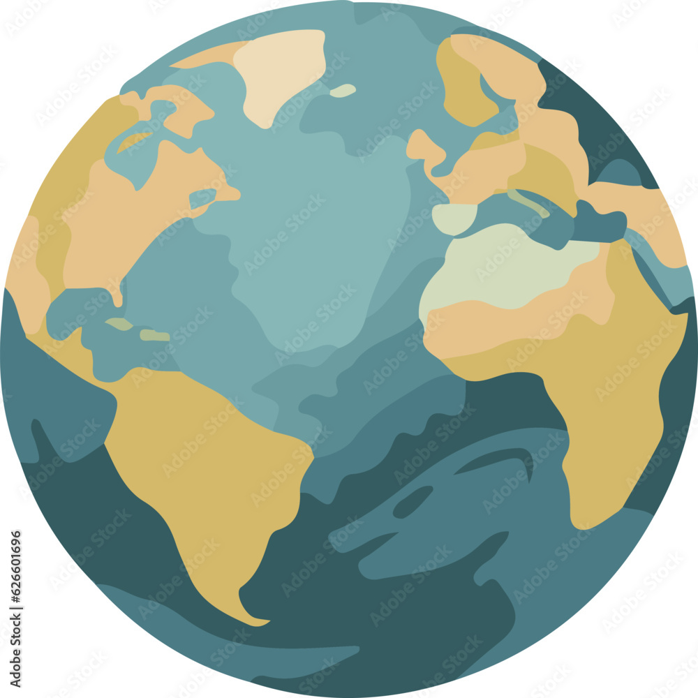 Simple illustration of earth and planets
