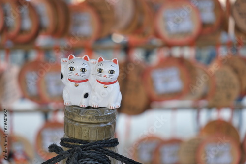 今戸神社の招き猫　Manekineko (beckoning cat) at Imado Shrine