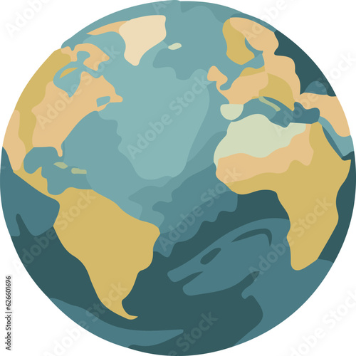 Simple illustration of earth and planets
