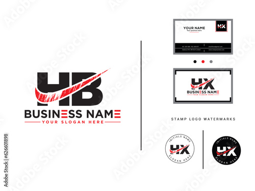 Monogram hb Logo Letter Design, Corporate hb Brush Logo Template