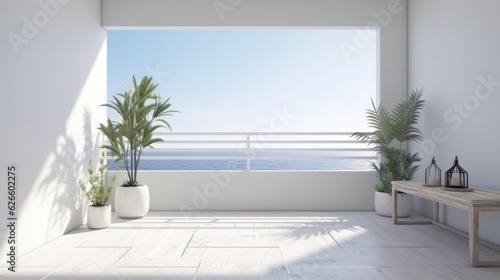 Photographie patio terrace balcony courtyard home interior design space tamplate background h