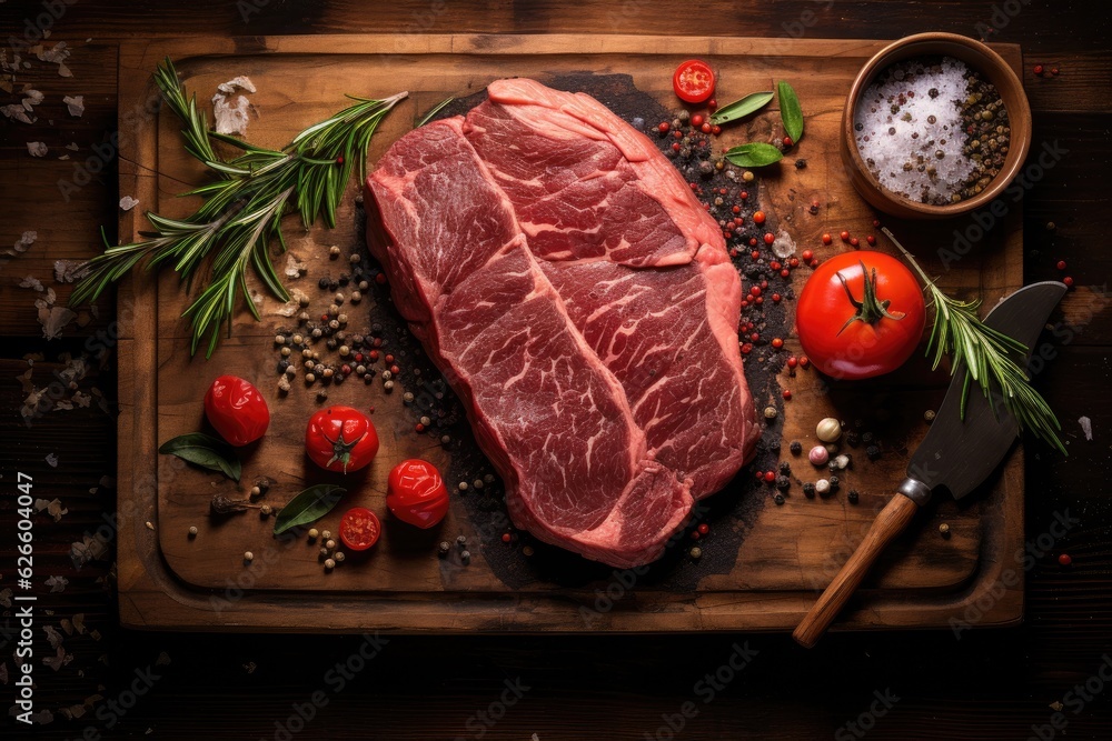 raw steak