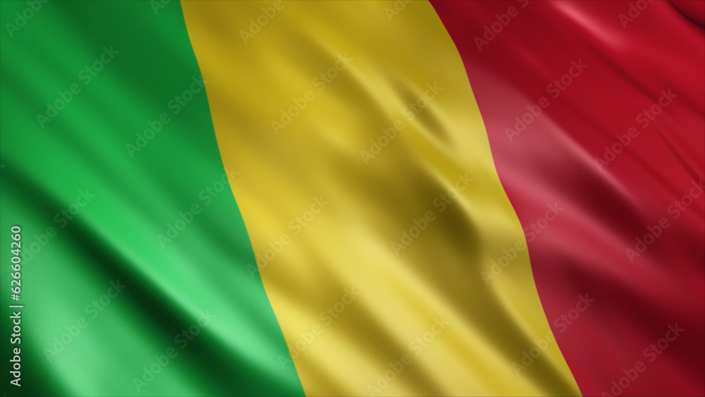 Mali National Flag, High Quality Waving Flag Image 