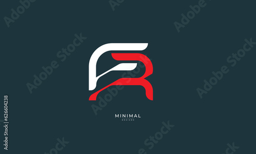 Alphabet letter icon logo FR