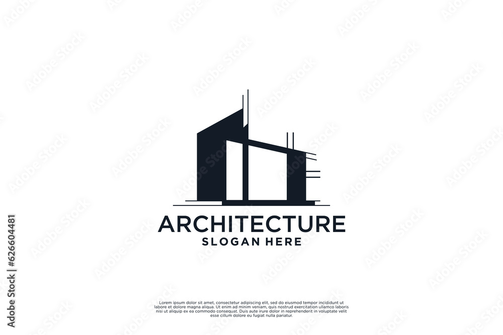 Building architecture logo design innovation.