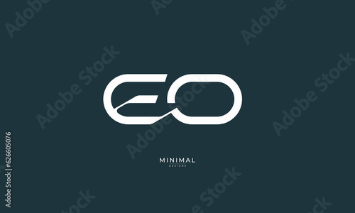 Alphabet letter icon logo EO