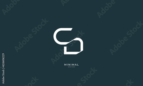 Alphabet letter icon logo CS