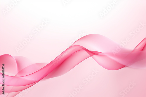 Pink ribbon. Breast Cancer Day. Woman is disease