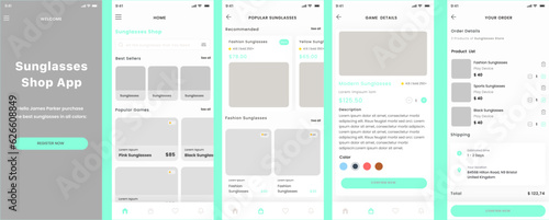 Scuba Diving School, Dive Center, Diver Services and Snorkeling App Ui Kit Template