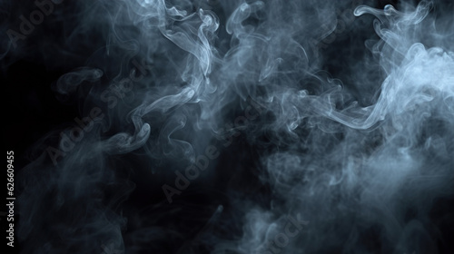 Smoke on a black background. Design element. Abstract texture. 