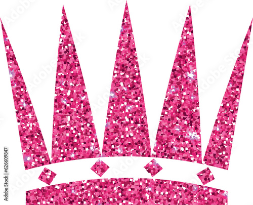 Crown pink for decoration and design.