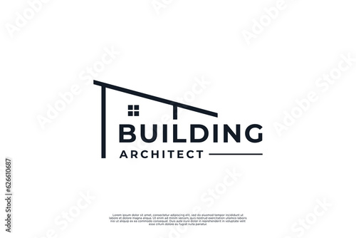 Building logo design. Real estate, architecture logo concept.