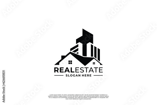 Real Estate Logo. Construction Architecture Building Logo Design.