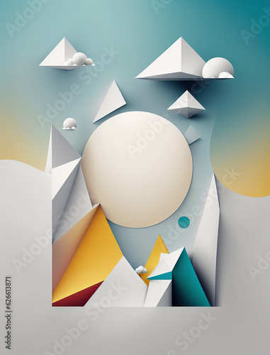 ai generated illustration sleek triangular design stands tall photo