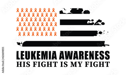 Leukemia awareness Typography t shirt design print for template. Awareness t-shirt design World Sclerosis Day. Design for friend family T-shirt. Awareness motivation Month banner, poster pad.