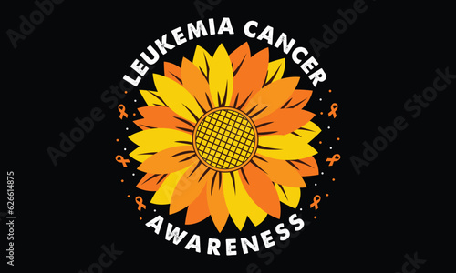 Cancer T Shirt, leukemia cancer awareness, Leukemia awareness t shirt design print for template. Awareness t-shirt design World Sclerosis Day.